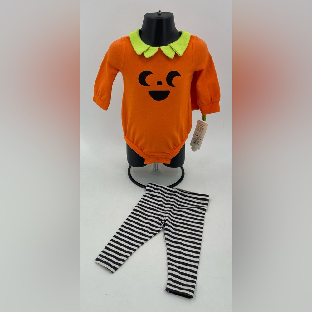 Cat & Jack Little Pumpkin Jack-o-Lantern‎ Halloween 2 Pc 3-6 Month